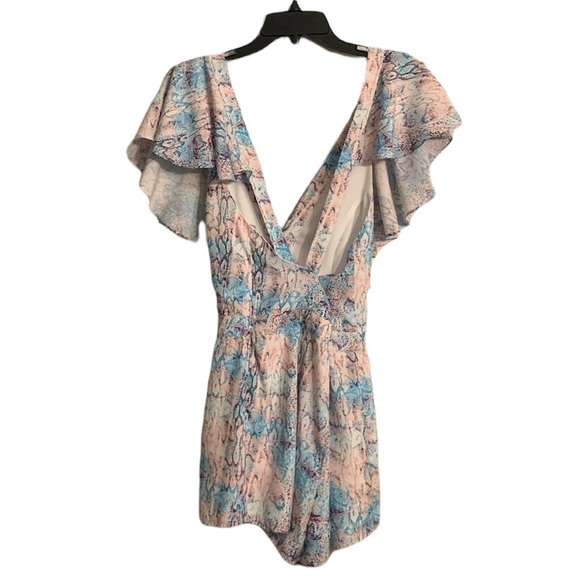 Lovers + Friends Cleo Romper in Pastel Python Size Small - Picture 3 of 6